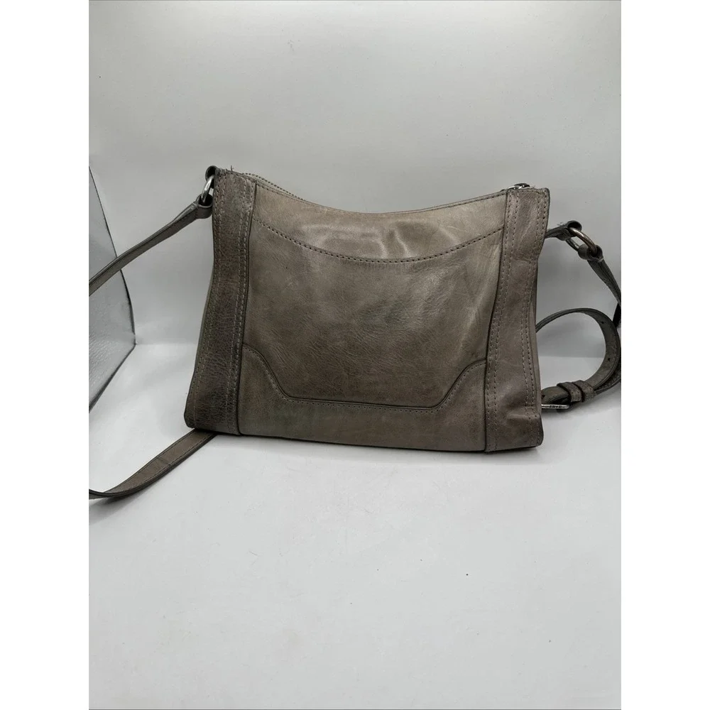 FRYE Taupe Leather MELISSA ZIP CROSSBODY Shoulder Bag - MSRP $198